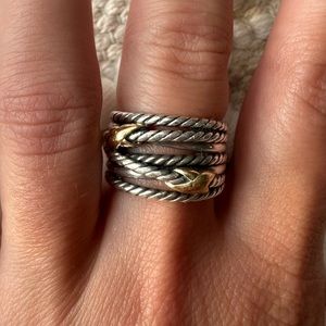 David Yurmen double X crossover ring